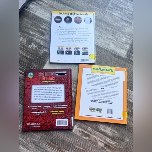 Lot of 3 educational children’s books about insects & bugs - bees slugs & ants - Picture 2 of 2